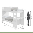 Quarto Infantil Beliche Olga Com Cômoda E Mesa De Cabeceira B