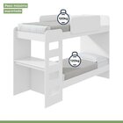 Quarto Infantil Beliche Olga Com Cômoda E Mesa De Cabeceira B