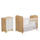 Quarto Infantil Berço E Cômoda Uli Junior Móveis Peroba