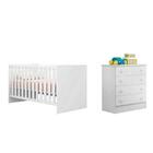 Quarto Infantil Berço Mini Cama Americano Branco Meu Soninho