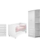 Quarto Infantil Berço Mini Cama Americano Branco - Qmovi