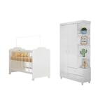 Quarto Infantil Berço, Roupeiro Branco
