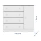 Quarto Infantil C/ Guarda Roupa, Berço E Cômoda Branco