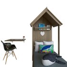 Quarto Infantil Cama E Mesa Dobrável Kitcubos Espresso Móveis