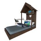 Quarto Infantil Cama E Mesa Dobrável Kitcubos Espresso Móveis