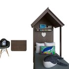 Quarto Infantil Cama E Mesa Dobrável Kitcubos Espresso Móveis