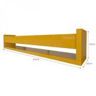 Quarto Infantil Cama Nicho Prateleira E Revisteiros  Amarelo