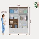 Quarto Infantil Casinha Roupeiro Casinha Com Berço Candy Bran