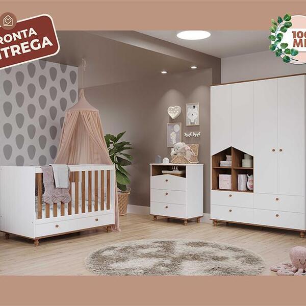 Quarto Infantil Casinha Roupeiro Casinha Com Comoda Casinha E