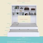 Quarto Infantil Chiara Guarda Roupa Aéreo 2 Portas E Cama Com