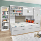 Quarto Infantil Chiara Guarda Roupa E Aéreo 2 Portas Com Cama