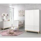 Quarto Infantil Classic 3 Portas Com Pés Madeira Natural - Re