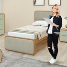 Quarto Infantil Com 2 Camas Solteiro Loop Tecido Boucle E Mes