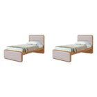 Quarto Infantil Com 2 Camas Solteiro Loop Tecido Corano Amênd