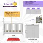 Quarto Infantil Com Berço 3 Em 1 E Cômoda Algodão Doce Multim