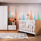 Quarto Infantil Com Berço Americano Aconchego La035 Nogal Man