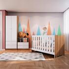 Quarto Infantil Com Berço Americano Aconchego La035 Nogal Man