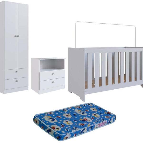 Quarto Infantil Com Berço Americano Aconchego La035 Nogal Man