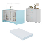 Quarto Infantil Com Berço Colchão Incluso E Cômoda Algodão Do