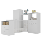 Quarto Infantil Com Berço Cômoda Olívia Multimóveis Branco