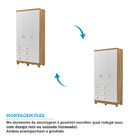 Quarto Infantil Com Berço E Guarda Roupa Uli Junior Móveis Pe