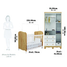 Quarto Infantil Com Berço E Guarda Roupa Uli Junior Móveis Pe