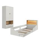 Quarto Infantil Com Cama De Solteiro Montessoriana Com Led E