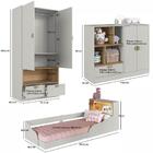 Quarto Infantil Com Cama De Solteiro Montessoriana Cômoda E G