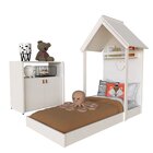 Quarto Infantil Com Cama E Armário Espresso Móveis Branco