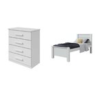 Quarto Infantil Com Cama Solteiro Athenas E Cômoda 4 Gavetas