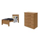 Quarto Infantil Com Cama Solteiro Athenas E Cômoda 4 Gavetas