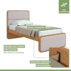 Quarto Infantil Com Cama Solteiro Loop Tecido Corano E Cômoda