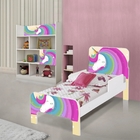 Quarto Infantil com Estante e Cama Unicórnio Arco Íris
