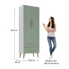 Quarto Infantil Com Guarda-roupa 2 Portas 2 Gavetas Com Cômod