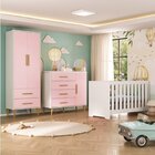 Quarto Infantil Com Guarda-roupa 2 Portas 2 Gavetas Com Cômod