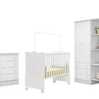 Quarto Infantil Com Guarda Roupa 2 Portas 3 Gavetas Com Canto