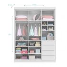Quarto Infantil Com Guarda-roupa 3 Portas 4 Gavetas E Cômoda
