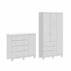 Quarto Infantil Com Guarda-roupa 3 Portas E Cômoda 1 Porta 10