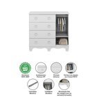 Quarto Infantil Com Guarda Roupa 3 Portas E Cômoda 1 Porta Co