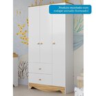 Quarto Infantil Com Guarda-roupa 3 Portas E Cômoda Com Janela