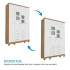 Quarto Infantil Com Guarda Roupa 4 Portas E Cômoda 1 Porta Co