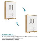 Quarto Infantil Com Guarda-roupa 4 Portas E Cômoda Com Janela