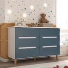 Quarto Infantil Com Guarda-roupa E Cômoda Sky Branco/olmo Ita