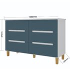 Quarto Infantil Com Guarda-roupa E Cômoda Sky Branco/olmo Ita