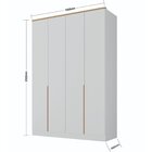 Quarto Infantil Com Guarda-roupa E Cômoda Sky Branco/olmo Ita