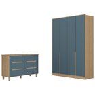 Quarto Infantil Com Guarda-roupa E Cômoda Sky Olmo Italiano/a