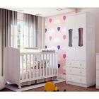 Quarto Infantil Com Guarda Roupa Luna 02 Portas E Berço Uli A