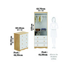 Quarto Infantil Com Guarda Roupa Smim New E Cômoda Junior New