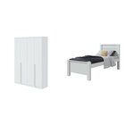 Quarto Infantil Com Guarda-roupa Solteiro 4 Portas 2 Gavetas