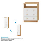 Quarto Infantil Com Guarda Roupas 2 Portas 3 Gavetas E Cômoda